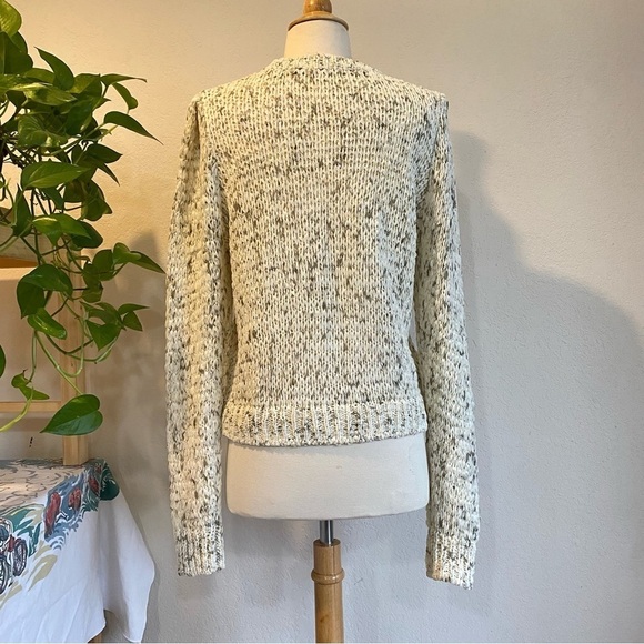 Calvin Klein structured knit sweater- marled cream white & grey - Picture 7 of 16